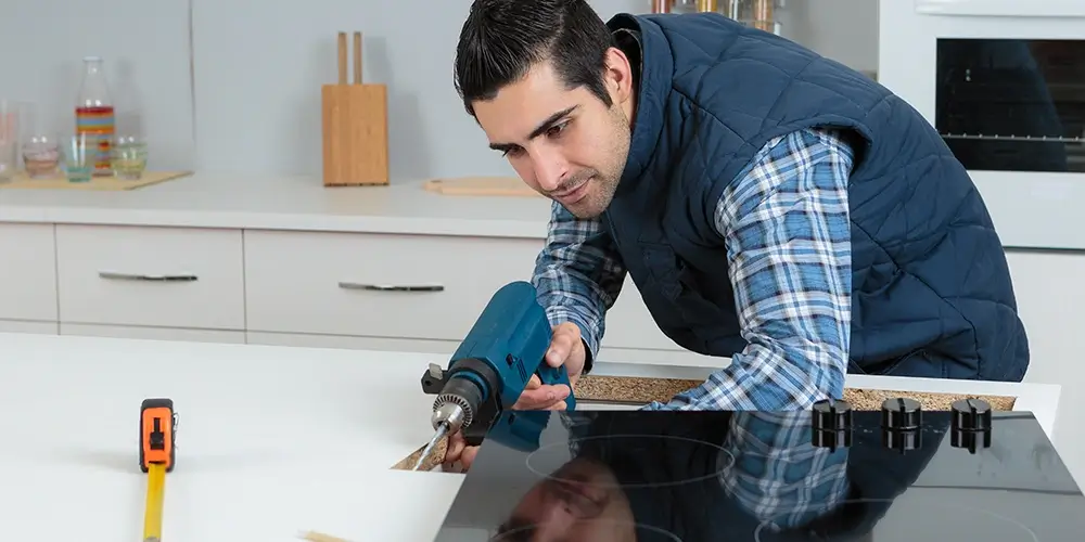 Installing a ceramic cooktop