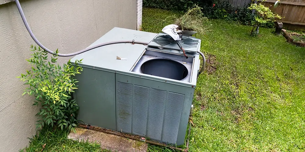 Repairing a packaged HVAC unit