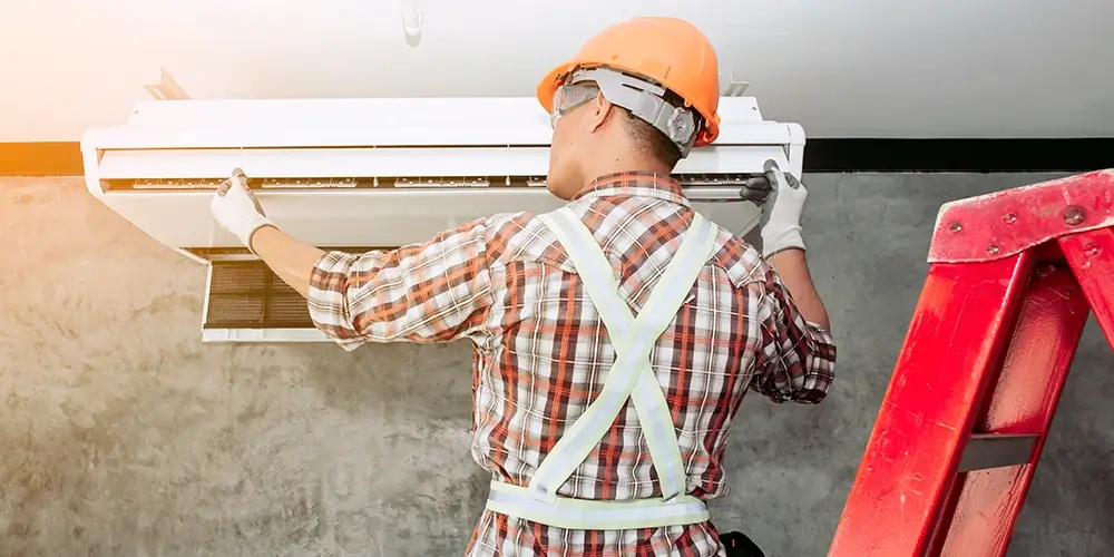 Installing a packaged air conditioner