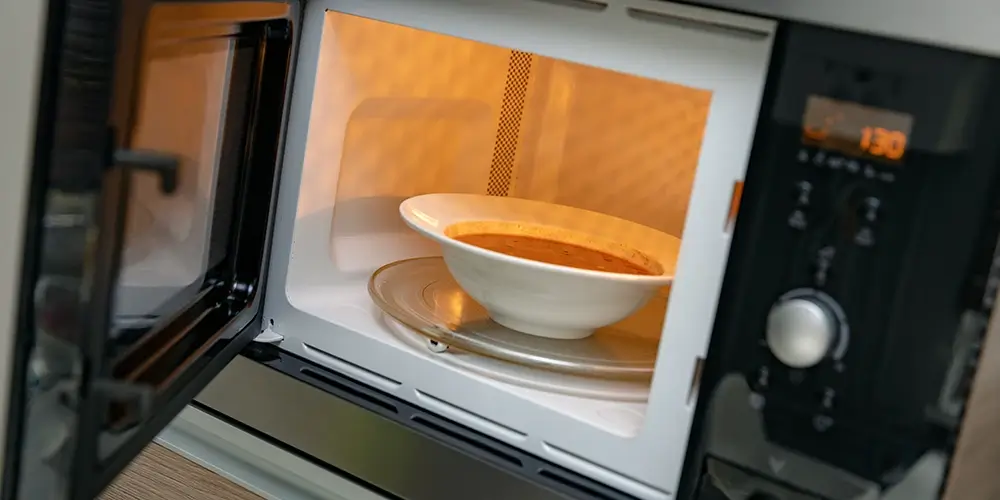 Soup in the microwave