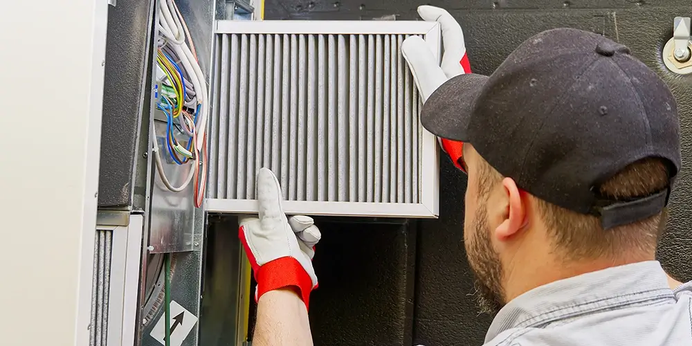 Swapping out a furnace filter