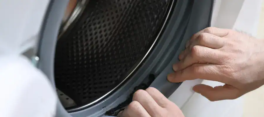 Checking a washer door seal