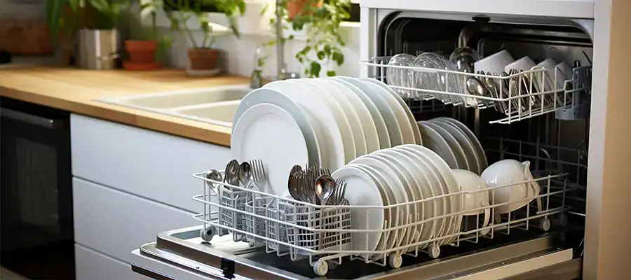Clean dishes in a dishwasher